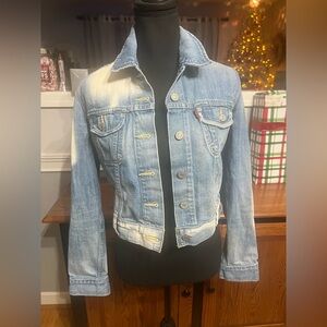 Levi's Women's Light Blue Distressed Denim Jacket